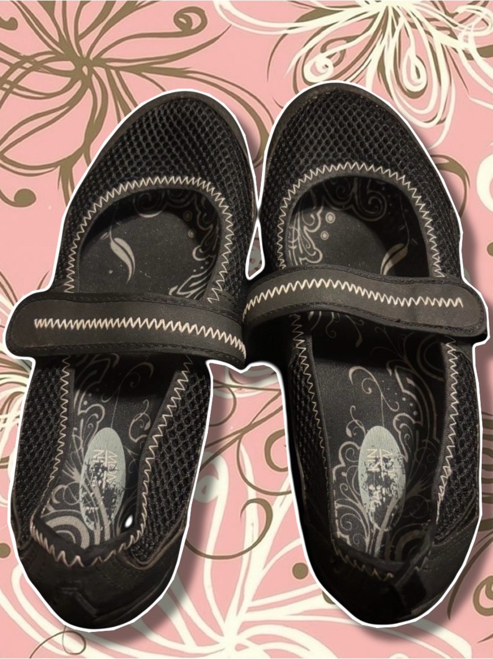 Comfort Mesh Mary Jane Shoes - Black